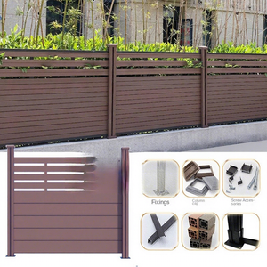 Clôture en bois synthétique d'extérieur, sans peinture, entièrement scellée, garde-corps, cour, <span class=keywords><strong>terrasse</strong></span>, balcon, jardin de fleurs, carrelage, panneau de porte extérieur - Product Image 6