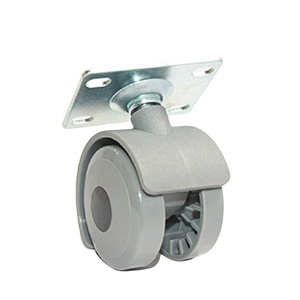 Promotion : Roulettes pivotantes en plastique pour chaise de bureau et de hôpital, diamètre de roue 2 po, couleur grise, plaque 65x38, charge 40 kg, pour écoles et hôtels - Product Image 4