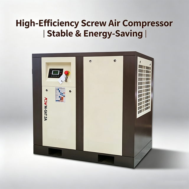 7.5KW Fixed Speed Oil-Less Screw Air Compressor Stationary AC Powered Engine Motor Air Cooled Industrial 110V/220V/380V