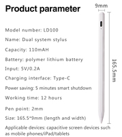 Fonken — stylet pour tablette, écriture Active personnalisée, facile à transporter, stylo avec pointe, pour écran tactile, Ipad, Apple, Huawei