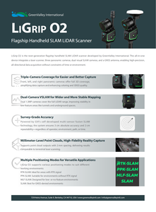 กล้อง LiDAR แบบพกพา GreenValley LiGrip O2 ออลอินวัน พร้อมกล้องภาพ GNSS สำหรับการเก็บข้อมูลทุกสภาพอากาศ รองรับเทคโนโลยี Slam - Product Image 4