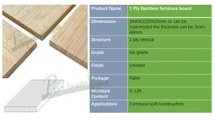 Plus de 13 ans d'expérience dans la fabrication de contreplaqué de bambou 4 'x 8' 20mm 30mm sans joint de doigt panneaux de bambou stables et durables