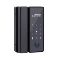 Cerradura Inteligente para Puerta de Vidrio de Oficina, Sin Perforación, Fácil de Instalar, con Bloqueo Automático, Cerradura TT