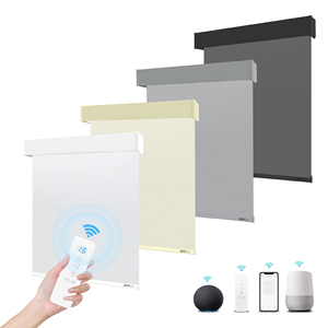 Persianas Enrollables Motorizadas Personalizadas con Control Remoto Eléctrico Zigbee Tuya Google, Opacas, Resistentes al Viento, para Ventana, Día <span class=keywords><strong>y</strong></span> <span class=keywords><strong>Noche</strong></span> - Product Image 6