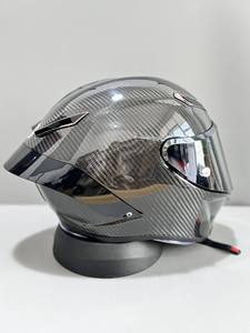 Casco de Motocicleta Integral de Fibra de Carbono Negro Brillante, Apto para Pista, con Alerón Grande, Visera Antivaho, para Todas las Estaciones, <span class=keywords><strong>AGV</strong></span> Pista - Product Image 2