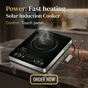 <span class=keywords><strong>Table</strong></span> de cuisson à <span class=keywords><strong>induction</strong></span> portable DC à économie d'énergie, compatible solaire/batterie, commande tactile, fonction friture, pour usage domestique, extérieur et VR - Product Image 1