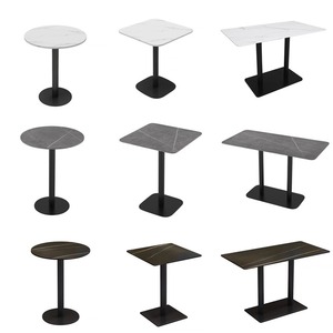 2023 Hot Sale Restaurant Fast Food Dining Cafe Marble Bistro Table For Restaurant