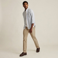 Pantalons et pantalons de costume pour hommes en coton italien kaki sur mesure OEM ODM, coupe slim, toucher doux, décontractés et formels