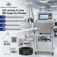 Imprimante à jet d'encre continu industrielle IP55 SUS304, machine de codage à nettoyage automatique pour le marquage des numéros de lot sur les boîtes métalliques