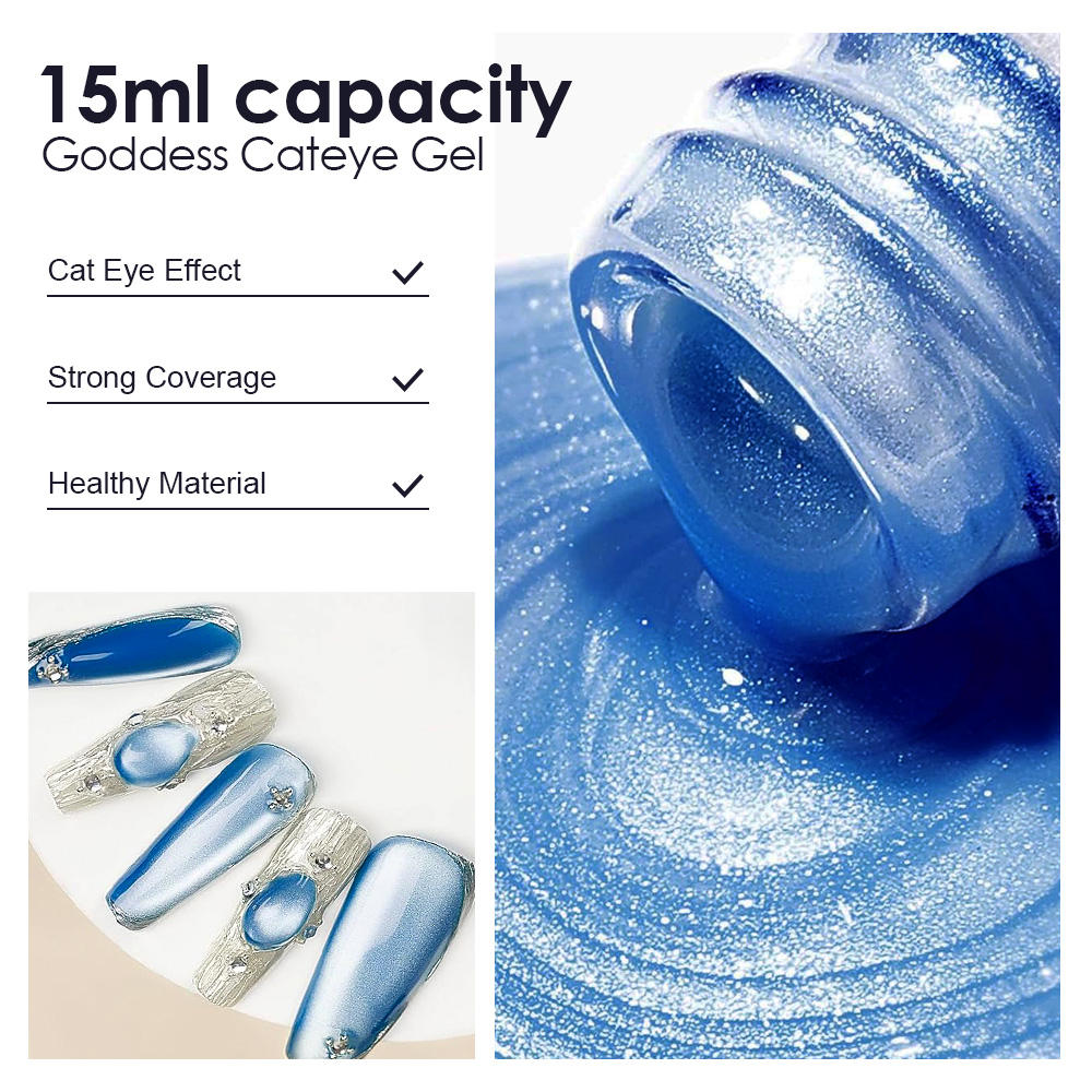 Private Label Free Sample 15ml Goddess Cat Eye Gel Gel Polish Magnetic Nail Gel Polish