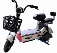Vélo électrique à pédales 48V 350W à 3 vitesses avec batterie au plomb-acide et cadre en acier