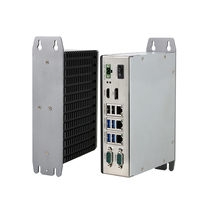 X6425 Computadora de riel Din sin ventilador 3LAN 6USB Din Rai Mini Pc Industrial Mini Box Pc Embedded Fanless Industrial DIN-Rail Box-PC