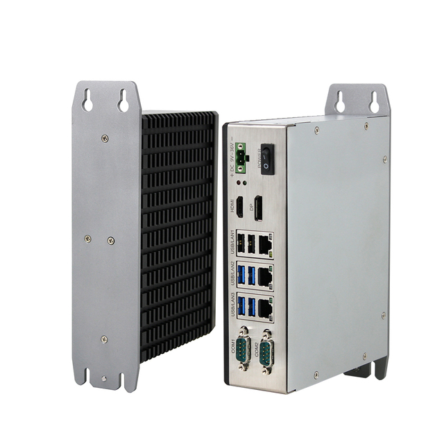 X6425 Fanless Din Rail Computer 3LAN 6USB Din Rai Mini Pc Industrial Mini Box Pc Embedded Fanless Industrial DIN-rail Box-PC