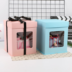 Scatole per dolci trasparenti monouso In Pet trasparente 10X10X5 In scatola per torta sfusa e getta con finestra - Product Image 6