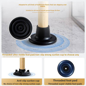 Silla de Ducha de Altura Ajustable - Marco de Acero Inoxidable y Aluminio, Asiento de Seguridad para Baño Antideslizante y Resistente - Product Image 4