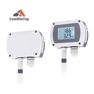 4-20mA RS485 Wall-mounted Air Temperature Humidity Transmitter Sensor With Display Track Installation