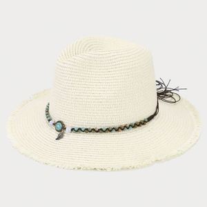 Nouveau Chapeau de Soleil Hawaïen Rétro Panama en Paille Respirante pour Femme - Product Image 4