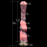Dildo de cristal con ventosa, de doble extremo, con forma de caballo, vibrador, diseño hueco, tamaño gigante, alta calidad