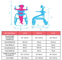 Matériel de mobilité pédiatrique, aides à la marche pour enfants, réglables en hauteur, avec appui-tête, pour enfants atteints de paralysie cérébrale