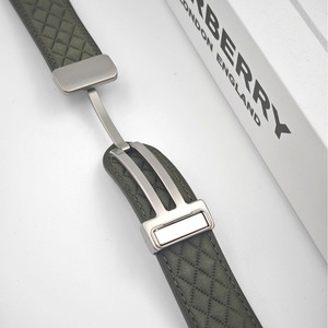 Bracelet de montre à boucle pliable magnétique en cuir véritable à chevrons pour <span class=keywords><strong>Garmin</strong></span> <span class=keywords><strong>5</strong></span> remplacer le bracelet de montre pour Samsung Watch 6 - Product Image 5