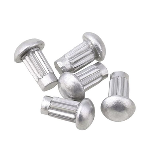 Remache sólido de acero inoxidable GB827 M2 M2.5 M3 M4 M5 con cabeza redonda y vástago moleteado para etiquetas, placas de identificación y marcas comerciales - Product Image 1