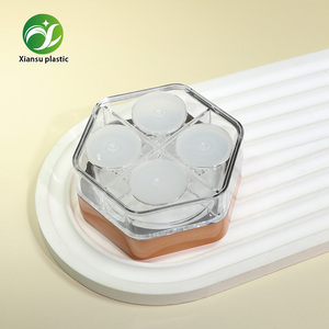 Contenants de poudre libre en plastique ABS écologique de 15 ml avec houppette, format voyage, vides, anti-fuite, design cosmétique personnalisé - Product Image 2