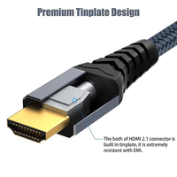Offre Spéciale 8K 60Hz Ultra HD haute vitesse pour câble HDMI veste en PVC plaqué or 48Gbps pour moniteur de résolution HD 8K 2.1 48Gbps