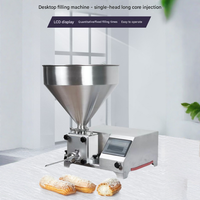Nouvelle machine de remplissage de chocolat semi-automatique, buse réglable, distributeur de crème multi-usages, acier inoxydable, 25L, pâtisserie, gâteau