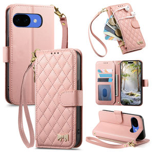 Étui portefeuille de luxe en cuir avec fermeture éclair et emplacements pour cartes, pochette pour téléphone <span class=keywords><strong>Google</strong></span> Pixel 10A/<span class=keywords><strong>10</strong></span> Pro/<span class=keywords><strong>10</strong></span> Pro XL/9A, couverture pour cartes de crédit - Product Image 4