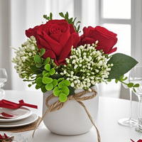 Plante Artificielle en Pot Rose, Fleurs Artificielles Mini Bonsaï en Soie, Décoration d'Intérieur, Centre de Table, Vente en Gros Sans Déchets