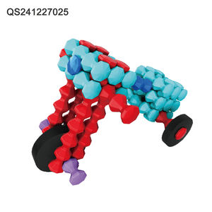 QS ตัวต่อปริศนาเพื่อการศึกษาแบบ DIY ของเล่นพลาสติกสีสันสดใสบล็อกก่อสร้างแฮนด์เมดขนาดเล็ก50ชิ้นอาคารที่ทันสมัย - Product Image 2