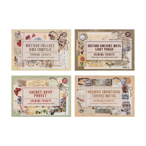 160pcs hoàng hôn khen giấy ghi chú không dính vật liệu giấy sổ lưu niệm dán gói nhãn dán sáng tạo - Product Image 5