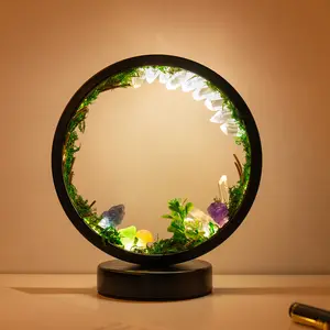 Wholesale Hot Selling Factory New Products Forest Round Crystal Lamp Night Light Crystal Christmas Children's Gifts