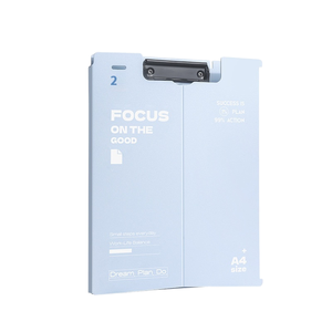 Archivo creativo de caja de clip de tablero de PP de tamaño A4 para organizar documentos y presentaciones con un práctico bloc de escritura - Product Image 1