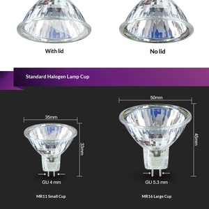 Bombilla Halógena de Cuarzo MR16 de Base Grande, Luz Amarilla Cálida, 12V/20W/35W/50W, Iluminación Especial para Interiores - Product Image 4