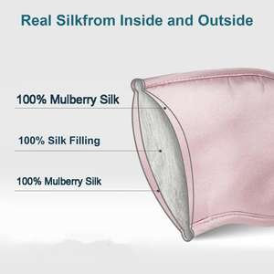 Masque de sommeil en soie de mûrier, <span class=keywords><strong>bandeau</strong></span> doux avec sangle élastique, personnalisable OEM pour le sommeil nocturne et les voyages, MOQ à partir de 100 pièces - Product Image 3