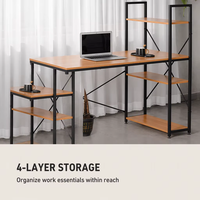 Bureau de haute qualité à prix avantageux, design moderne, plateau en MDF, 4 niveaux, bureau d'ordinateur, table de bureau