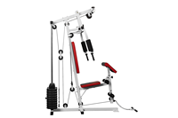 TOPFIT Machine de musculation multifonctionnelle Smith, Station d'entraînement monoposte, Rack de musculation en tubes d'acier noir