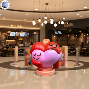 Scultura Personalizzata in Fibra di Vetro a Forma di Cuore Abbracciato, Decorazione Artistica Romantica Impermeabile e Resistente ai Raggi UV per Matrimoni ed Eventi di San Valentino - Product Image 1