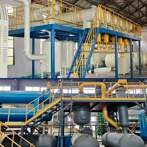Atık yağ damıtma tesisi dizel için plastik yağ geri dönüşüm makinesi Pyrolysis yağı kullanılır