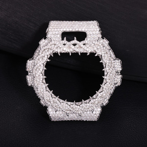 VVS Moissanite Iced Out Silver <strong>Watch</strong> Case Bezel Compatible with <strong>Casios</strong> <strong>G-Shocks</strong> DW6900 Luxury Diamond <strong>Watch</strong> Parts Wholesale - Product Image 3