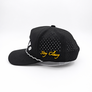 Sustainable 5 Panel Waterproof Golf <b>Cap</b> Custom Embroidery Logo Low MOQ OEM Laser Perforated Breathable <b>Quick</b> <b>Dry</b> Functional - Product Image 5