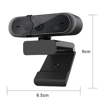 Webcam USB 2K QHD pour Conférence, Caméra CMOS avec Autofocus et Cache de Confidentialité, Idéale pour les Réunions à Distance
