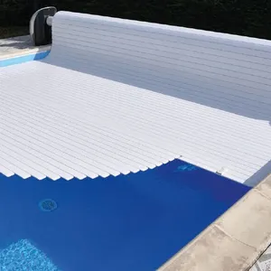 CE certifications Automatic rigid plastic swimming pool covers retractable electric roller