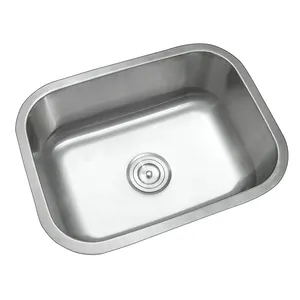 304 Arbeits platte Wasserhahn Sieb Moderne Beton form Single Bowl Leitungs wasser Edelstahl Küchen spüle