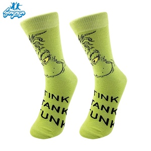 Chaussettes <span class=keywords><strong>de</strong></span> Noël créatives en gros, motif <span class=keywords><strong>de</strong></span> dessin animé <span class=keywords><strong>Grinch</strong></span>, chaussettes tricotées en stock, chaussettes personnalisées tendance pour les couples - Product Image 2