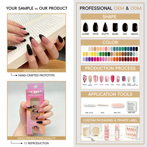 24 <span class=keywords><strong>Uñas</strong></span> Postizas Cuadradas Largas Francesas con Diamantes de Imitación, Decoración de Gota de Agua, Puntas de Manicura DIY para Novias - Product Image 3