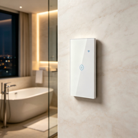 Panneau de commande intelligent électrique WHX06 40A, compatible Tuya WiFi, contrôle via application Android et commande vocale pour chauffe-eau (6000W, tactile, pour la maison)