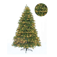 Arbre de Noël Artificiel de Luxe à Charnières, Vente en Gros Direct Usine, Branches Épaisses de 1,5m à 3m, Ignifuge, Écologique, Lumières LED