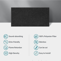 Panneaux acoustiques décoratifs insonorisants en feutre rectangulaires, panneaux de réduction du bruit autocollants en fibre de polyester pour studio